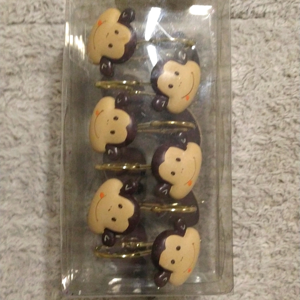 Monkey Shower Hooks - 12 hooks